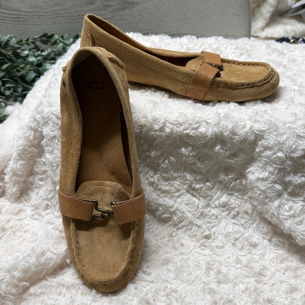 UGG tan suede loafers size 7.5